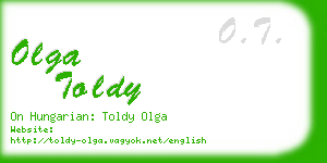 olga toldy business card